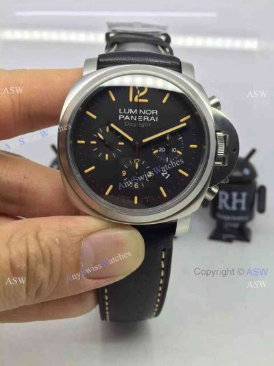 Swiss Fake Lumnor Panerai Watch Black Dial
